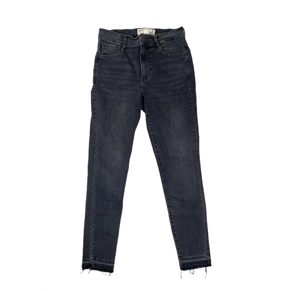 Garage released hem skinny jeans sz 5 short black
